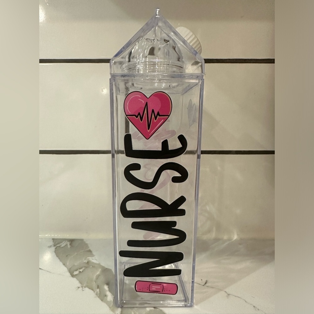 Custom milk jug plastic drinking glass water nurse mom wife Christmas gift